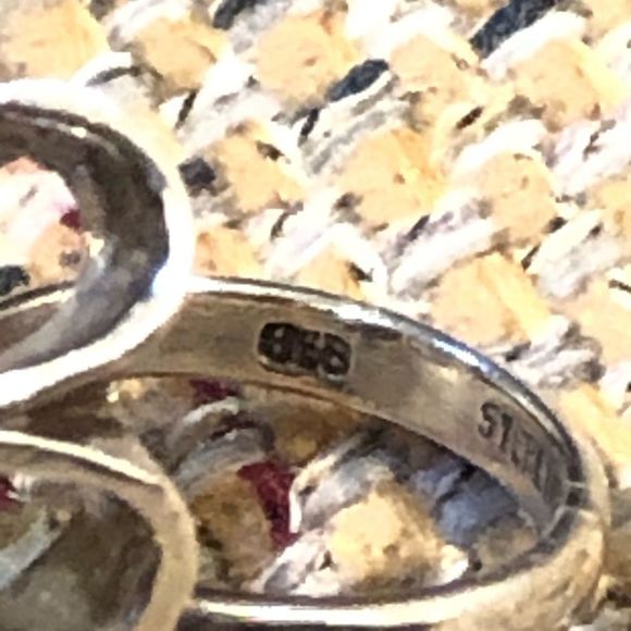 Faceted Smokey Quartz Faceted Tension Mount Vintage Sterling Silver Ring Sz 6 - Picture 8 of 16